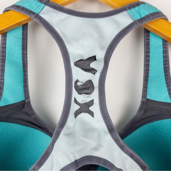 Victoria's Secret VS Sport Padded Racerback Sports Bra Blue Gray Green - Picture 2 of 6